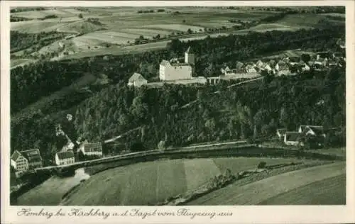 Ak Hornberg Kirchberg an der Jagst, Fliegeraufnahme