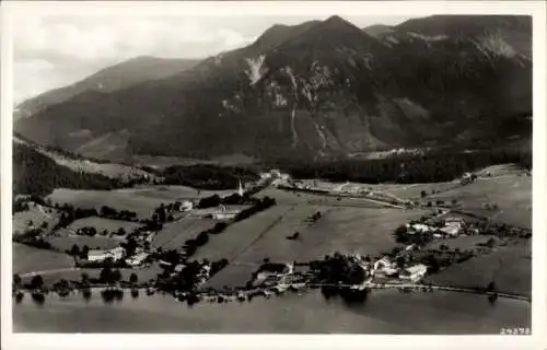 Ak Fischhausen Schliersee in Oberbayern, Fliegeraufnahme