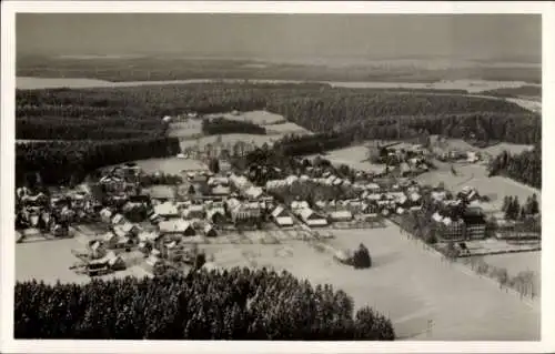 Ak Königsfeld im Schwarzwald, Fliegeraufnahme,  Winter