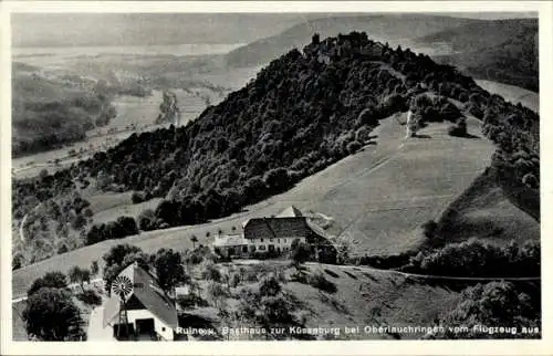 Ak Grießen im Klettgau Baden, Küssaburg, Fliegeraufnahme