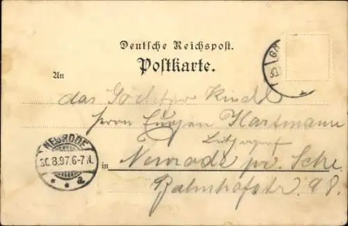 Litho Görlitz in der Lausitz, Prinz Friedrich Karl Denkmal, Untermarkt, Peterskirche, Marienplatz