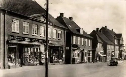 Ak Padborg Dänemark, Straßenpartie, Geschäft, Buchhandlung