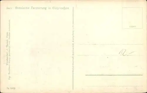 Ak Splitter Sowjetsk Tilsit Ostpreußen, Kriegszerstörungen, I. WK, Russische Zerstörung