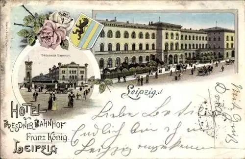 Litho Leipzig in Sachsen, Hotel zum Dresdner Bahnhof