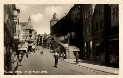 Ak Siegen in Westfalen, Kölner Tor und Kölner Straße