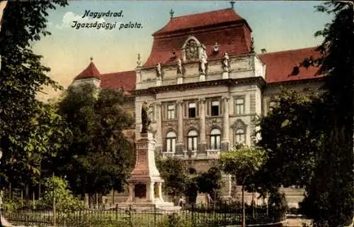 Ak Oradea Großwardein Nagyvárad Rumänien, Justizpalast