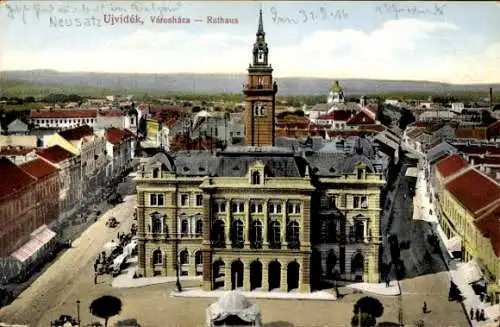 Ak Novi Sad Újvidék Neusatz Serbien, Rathaus