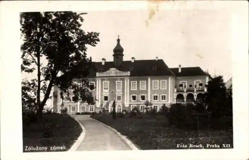 Ak Zalužany Mittelböhmen, Schloss