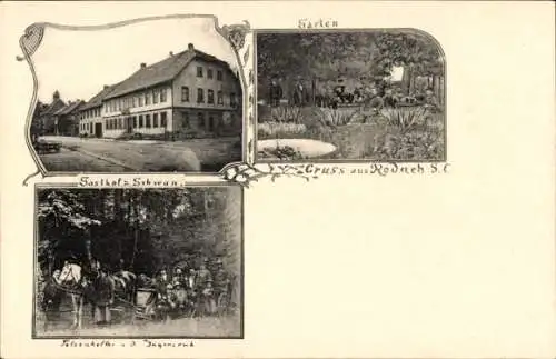 Ak Bad Rodach Oberfranken Bayern, Gasthof zum Schwan, Felsenkeller, Jägersruh