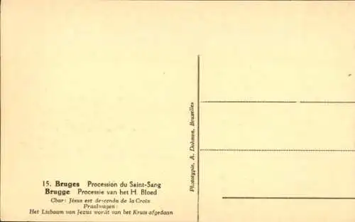 Ak Brügge Brügge Flandern Westflandern, Prozession des Heiligen Blutes, Jesus