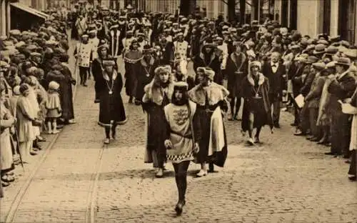 Ak Brügge Brügge Flandern Westflandern, Prozession des Heiligen Blutes, Das Magistrat des Franken