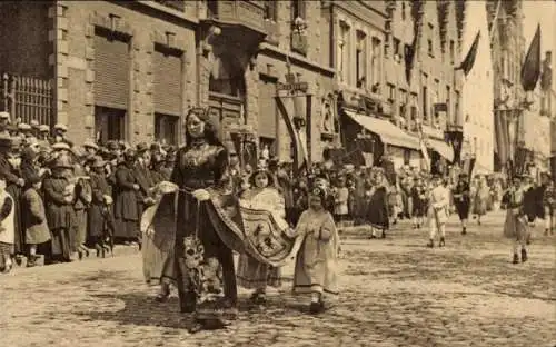 Ak Brügge Brügge Flandern Westflandern, Prozession des Heiligen Blutes, Belgien-Ehrungen