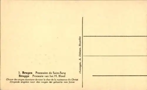Ak Brügge Brügge Flandern Westflandern, Prozession des Heiligen Blutes, Engelschor