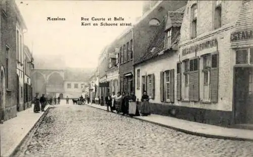 Ak Messines Mesen Westflandern, Rue Courte et Belle