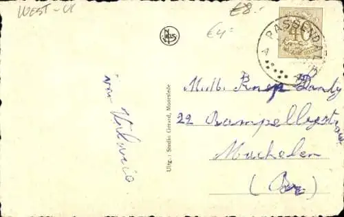 Ak Paschendaele Passendale Westflandern, Straße Richtung Poelcapelle, Langemarck