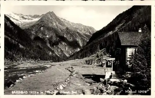 Ak Brandberg Tirol Österreich, Zillergrund, Alpengasthof Bärenbad