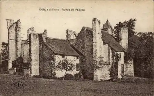 Ak Donzy Nièvre, Ruines de l'Epeau