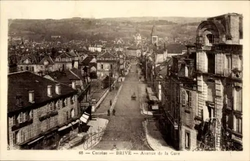 Ak Brive la Gaillarde Corrèze, Avenue de la Gare