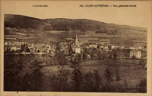 Ak Saint Anthème Puy-de-Dôme, Gesamtansicht