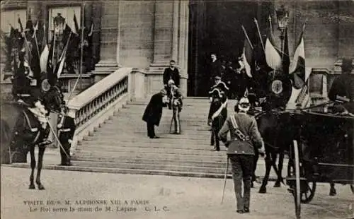 Ak Paris, Staatsbesuch König Alfons XIII. von Spanien, M. Lépine