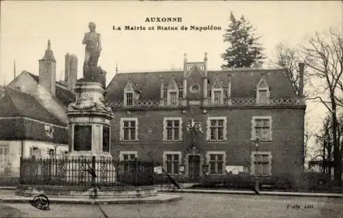 Ak Auxonne Côte-d'Or, Mairie, Statue de Napoleon