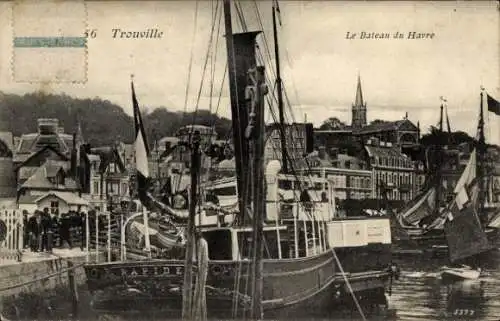 Ak Trouville Calvados, Bateau du Havre