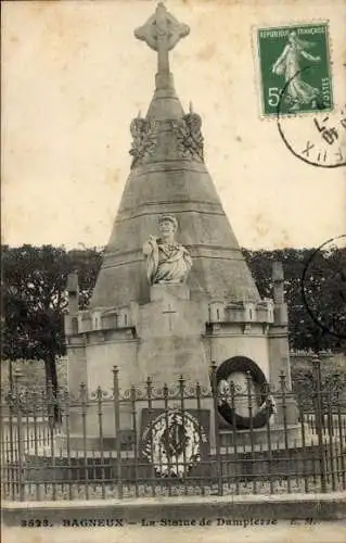 Ak Bagneux Hauts de Seine, Statue von Dampierre