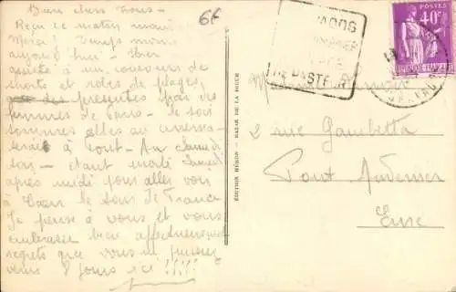 Ak Saint Aubin sur Mer Calvados, La digue