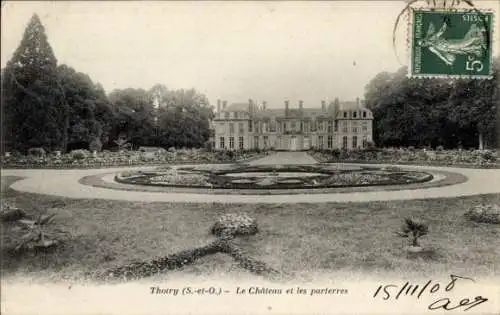 Ak Thoiry Yvelines, Schloss, Les Parterres