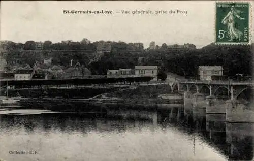 Ak Saint Germain en Laye Yvelines, Vue generale prise du Pecq