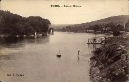 Ak Triel sur Seine Yvelines, Vue sur Meulan