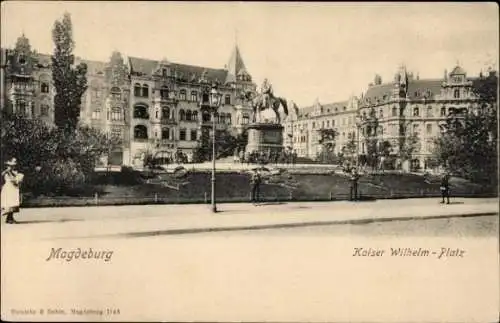 Ak Magdeburg an der Elbe, Kaiser Wilhelm Platz