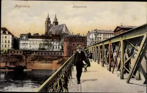 Ak Magdeburg an der Elbe, Strombrücke