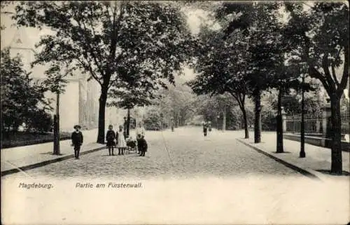 Ak Magdeburg an der Elbe, Partie am Fürstenwall