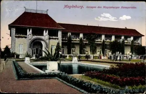 Ak Magdeburg in Sachsen Anhalt, Anlagen des Magdeburger Rennvereins