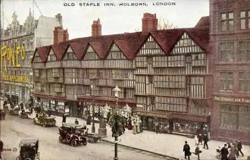 Ak Holborn Camden London England, Altes Staple Inn