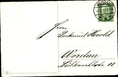 Ak Glückwunsch Einschulung, Kind mit Zuckertüte, Schulranzen, Meissner Buch 3177