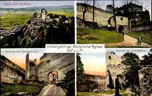 Ak Sobieszów Hermsdorf Kynast Jelenia Góra Hirschberg im Riesengebirge, Zamek Chojnik, Burg Kynast