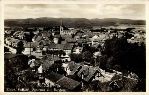 Ak Ellrich Harz Thüringen, Panorama vom Burgberg