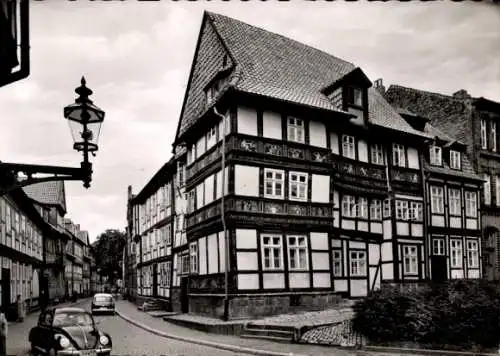 Ak Hildesheim in Niedersachsen, Hinterer Brühl, Fachwerkhaus