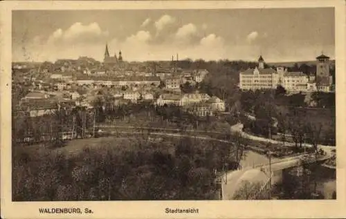 Ak Waldenburg in Sachsen, Stadtansicht