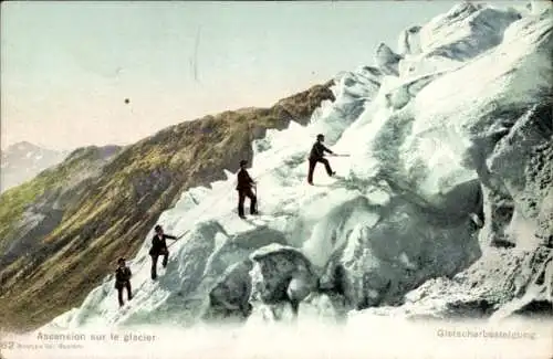 Ak Ascension sur le glacier, Gletscherbesteigung