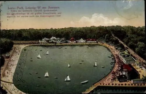 Ak Wahren Leipzig in Sachsen, Lunapark am Auensee