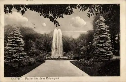 Ak Rheydt Mönchengladbach am Niederrhein, Kaiserpark, Wasserfontäne