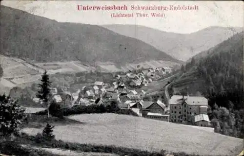 Ak Unterweißbach Thüringen, Lichtetal, Panorama