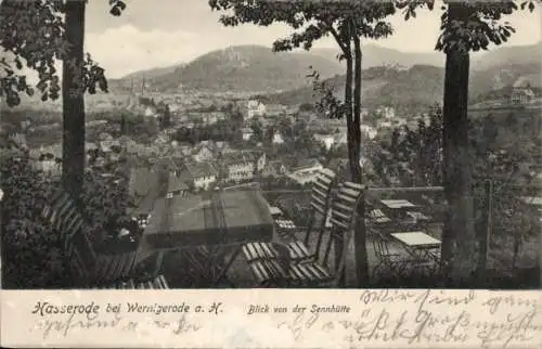 Ak Hasserode Wernigerode im Harz, Blick von der Sennhütte