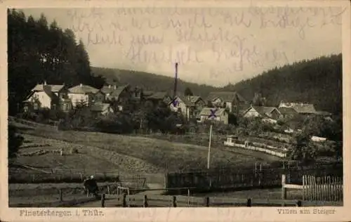 Ak Finsterbergen Friedrichroda Thüringen, Villen am Steiger