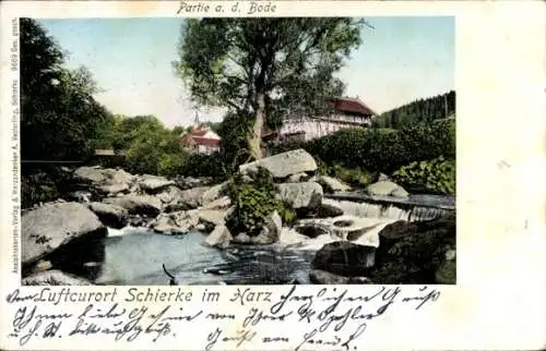 Ak Schierke im Harz, an der Bode