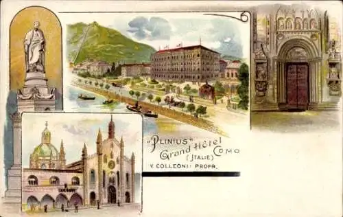 Litho Como Lombardia, Teilansichten, Plinius Grand Hotel