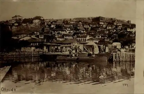 Foto Ak Ohrida Ohrid Mazedonien, Teilansicht, Ufer